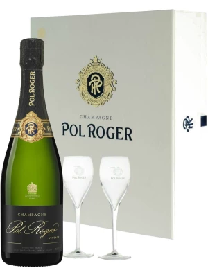 Pol Roger, Brut Vintage gift set with 2 glasses 0.75 л 2013