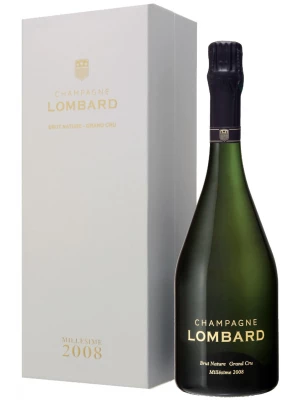 Champagne Lombard, Brut Nature Grand Cru Millesime, gift box 0.75 л 2008