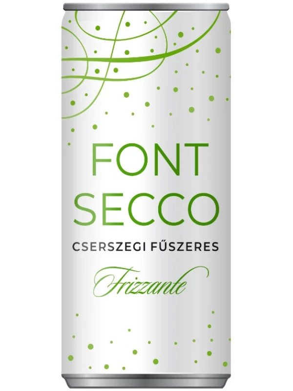 Font Secco Cserszegi Fuszeres Frizzante, in can