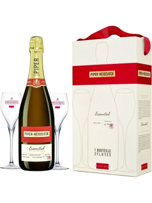 Piper-Heidsieck, Essentiel Cuvee Reservee Extra Brut, gift bag with 2 flutes 0.75 л 2015