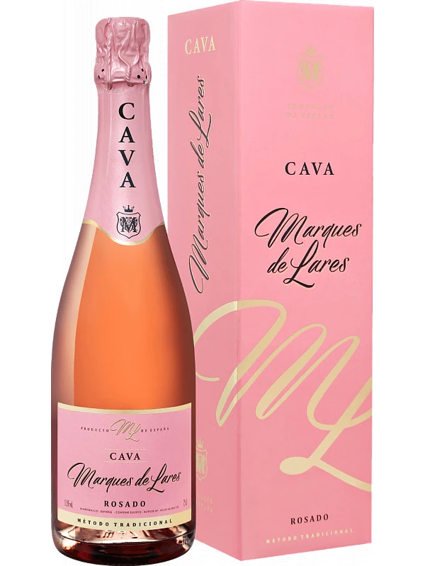 Marques de Lares Rosado Brut, Cava DO, gift box