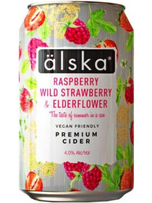 Сидр Alska Raspberry, Wild Strawberry & Elderflower, in can 0.33 л