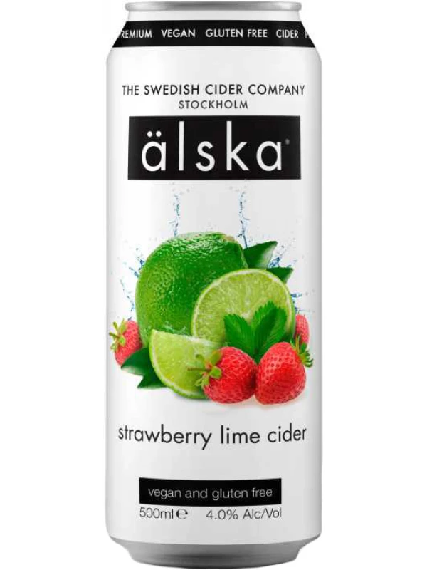 Alska Strawberry & Lime, in can