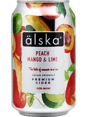 Сидр Alska Peach, Mango & Lime, in can 0.33 л