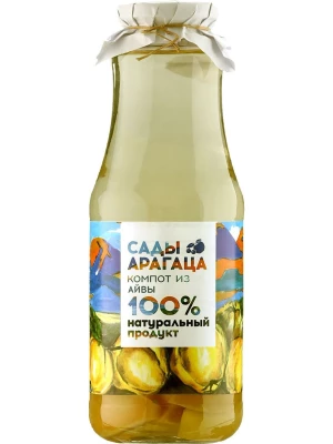 Сок Сады Арагаца Компот из Айвы, в стеклянной бутылке 1 л