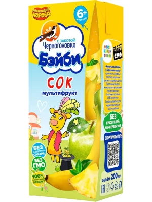 Сок Черноголовка Бэйби Мультифрукт 0.2 л