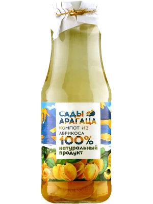 Сок Сады Арагаца Компот из Абрикоса, в стеклянной бутылке 1 л