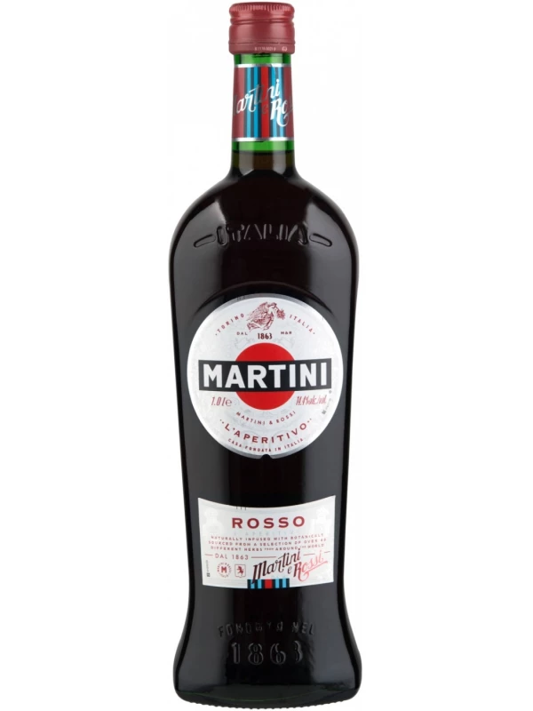 Martini Rosso, with a glass
