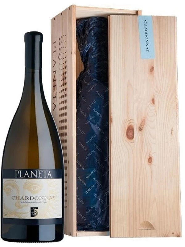Planeta, Chardonnay, Sicilia Menfi DOC, wooden box