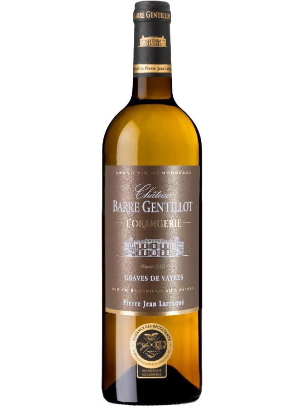 Chateau Barre Gentillot, L'Orangerie Blanc, Graves de Vayres AOC