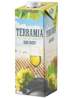 Вино Terramia Bianco Semi Sweet, Tetra Pak 1 л
