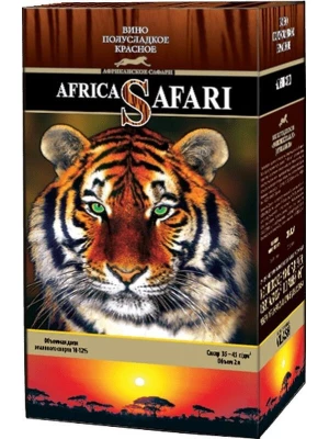 Вино Africa Safari Red Semi-Sweet, bag-in-box 2 л