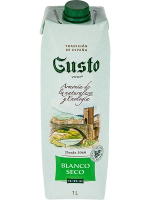 Вино Alvisa, Gusto White Dry, tetra-pak 1 л