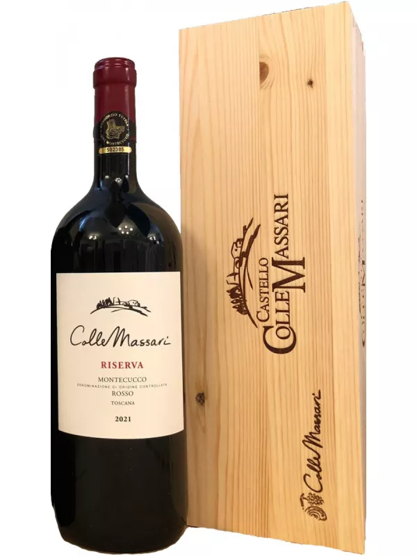 ColleMassari, Montecucco Rosso Riserva DOC, wooden box