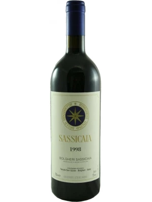 Вино Sassicaia, Bolgheri Sassicaia DOC 1998, 0.75 л