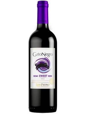 Вино San Pedro, Gato Negro Semi-Sweet Red 0.75 л