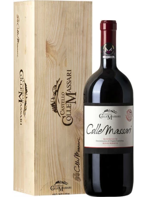 Вино Castello ColleMassari, ColleMassari, Montecucco Rosso Riserva DOC, wooden box 2015, 1.5 л