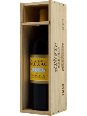 Вино Andre Lurton, Chateau Dauzac, Margaux Grand Cru Classe AOC wooden box 2015, 1.5 л