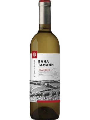 Вино Кубань-Вино, Вина Тамани Шардоне Полусладкое 0.7 л