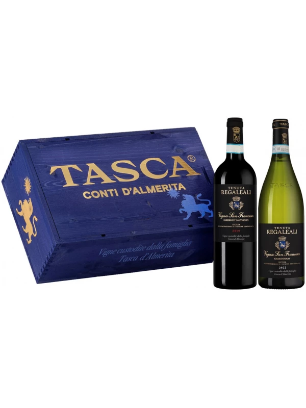 Tasca d'Almerita, Vigna San Francesco Cabernet Sauvignon + Vigna San Francesco Chardonnay, gift set