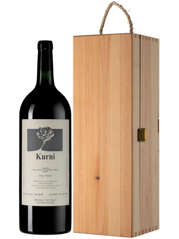 Oasi degli Angeli, Kurni, Marche Rosso IGT, wooden box
