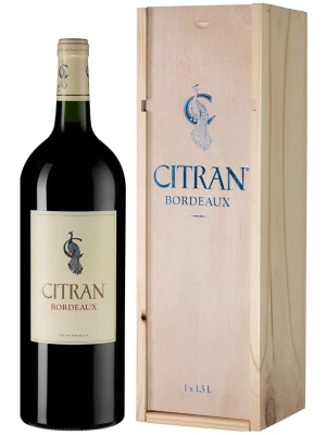 Вино Le Bordeaux de Citran Rouge, Bordeaux AOC, wooden box 2019, 1.5 л