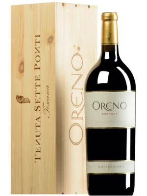 Вино Sette Ponti, Oreno, Toscana IGT, wooden box 2018, 1.5 л