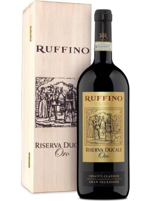 Вино Ruffino, Riserva Ducale Oro, Chianti Classico Riserva DOCG, wooden box 2013, 1.5 л