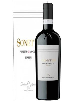 Вино Produttori di Manduria, Sonetto Riserva, Primitivo di Manduria DOP, gift box 2015, 0.75 л