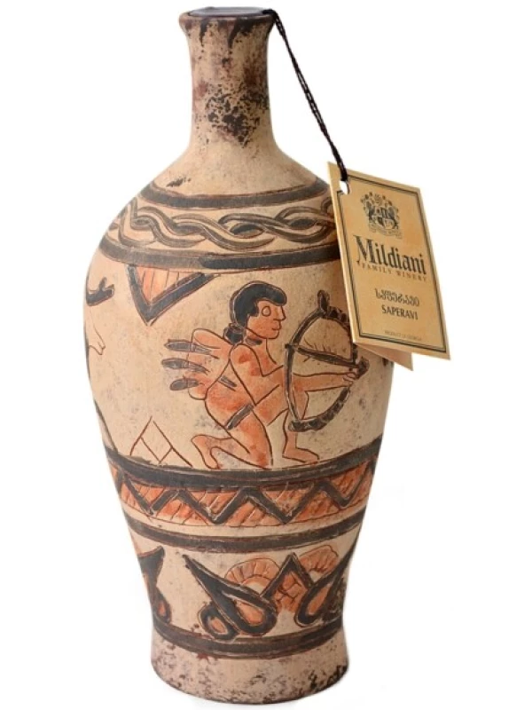 Mildiani, Saperavi, ceramic bottle