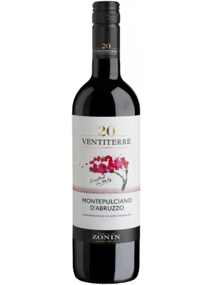 Вино Zonin, 20 Ventiterre Montepulciano d'Abruzzo DOC 2025, 0.75 л