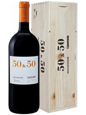 Вино Avignonesi-Capannelle, 50 & 50, Toscana IGT, wooden box 2020, 1.5 л