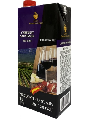 Вино Fernando Castro, Torremonte Cabernet Sauvignon, Tetra Pak 1 л