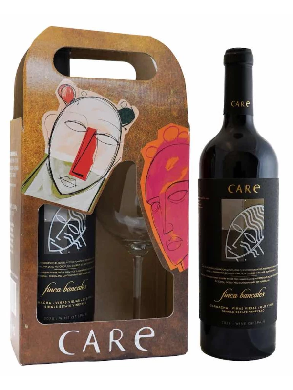 Care Finca Bancales, Carinena DO, gift set with glass