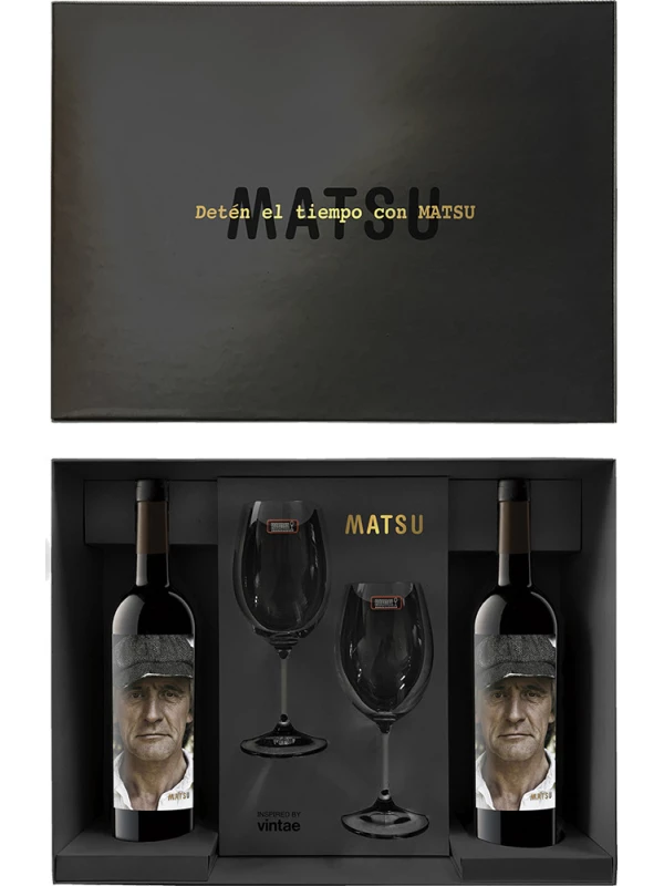 Matsu, El Recio of 2 bottles + 2 glasses, in gift box