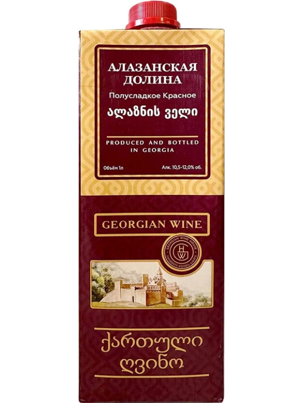 Дом Грузинского Вина, Алазанская Долина Красное, Тетра Пак