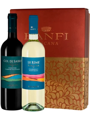 Вино Banfi, Set of 2 bottles Col di Sasso & Le Rime, in box 1.5 л