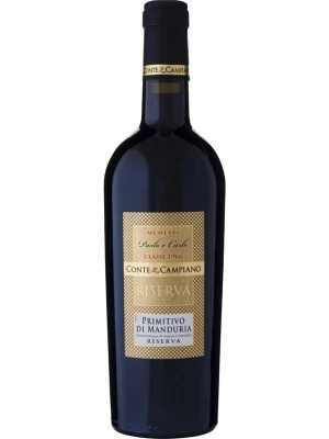 Вино Conte di Campiano Primitivo di Manduria DOC Riserva 2017, 0.75 л