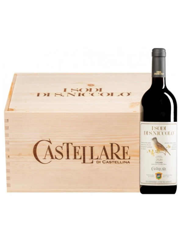 Castellare di Castellina, I Sodi di San Niccolo, Toscana IGT, wooden box