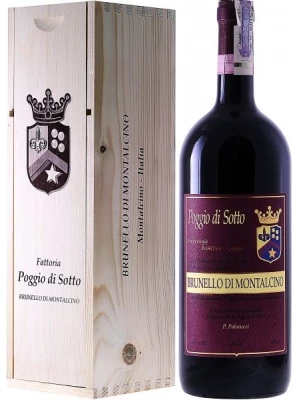 Вино Poggio di Sotto, Brunello Di Montalcino Riserva Vendemmia Castelnuovo dell'Abate, wooden box 2007, 1.5 л