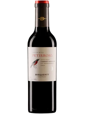 Вино Bisquertt, Petirrojo Reserva, Cabernet Sauvignon, Colchagua Valley DO 2019, 0.375 л