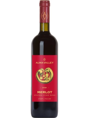Вино Alma Valley Merlot 2021, 0.75 л