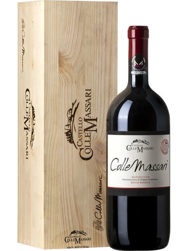 Castello ColleMassari, ColleMassari, Montecucco Rosso Riserva DOC, wooden box