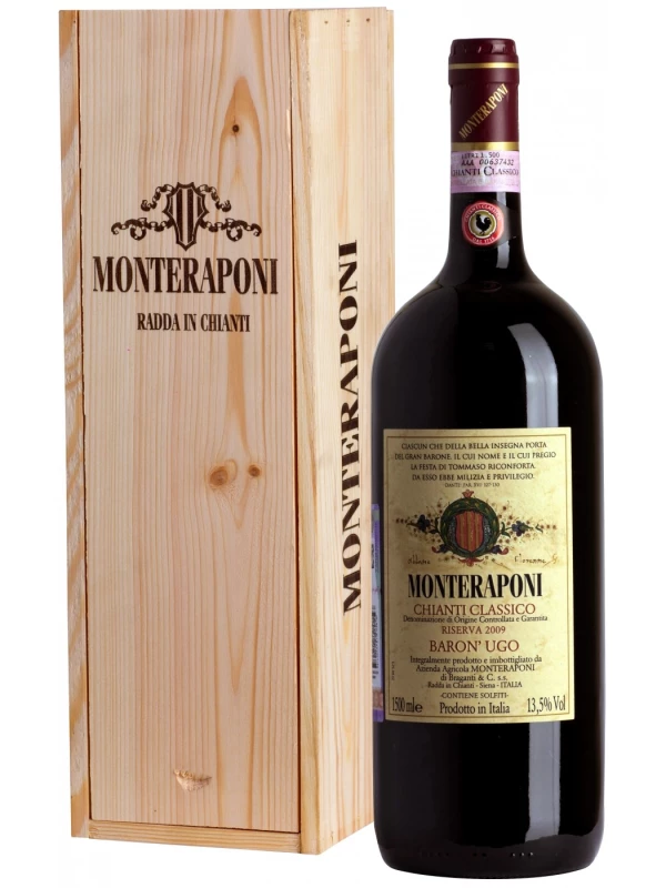 Monteraponi, Baron Ugo Riserva, Chianti Classico DOCG, wooden box