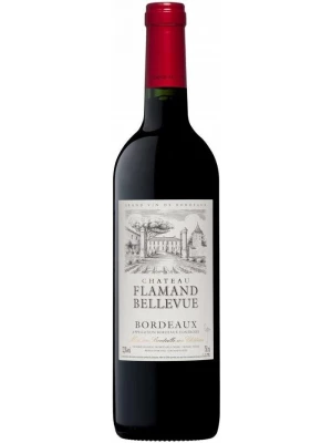 Вино Chateau Flamand Bellevue Rouge, Bordeaux AOC 2018, 0.75 л