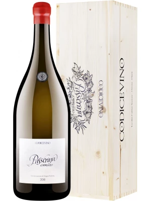 Вино Codice Vino, Passerina d'Abruzzo DOP, wooden box 2018, 3 л