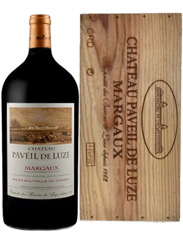 Chateau Paveil de Luze, Margaux AOC, wooden box