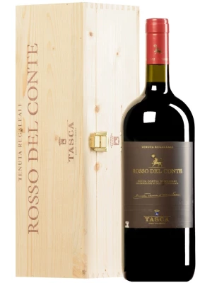 Вино Tasca d'Almerita, Rosso del Conte DOC, wooden box 2014, 1.5 л