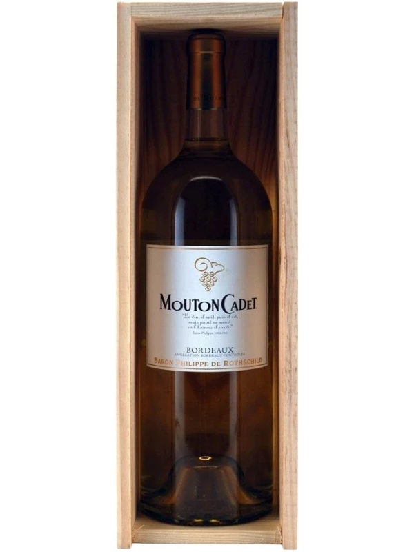 Mouton Cadet, Bordeaux AOC Blanc, wooden box