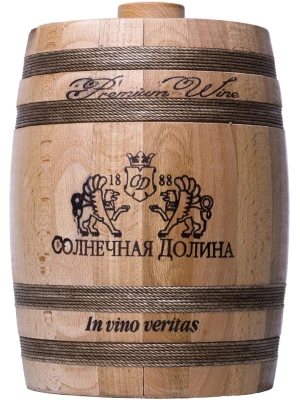 Ликерное вино Черный Доктор Солнечной Долины, в дубовом бочонке 1.4 л